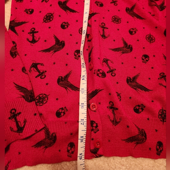 Red Sparrow Tattoo Cardigan M/L - Picture 8 of 8